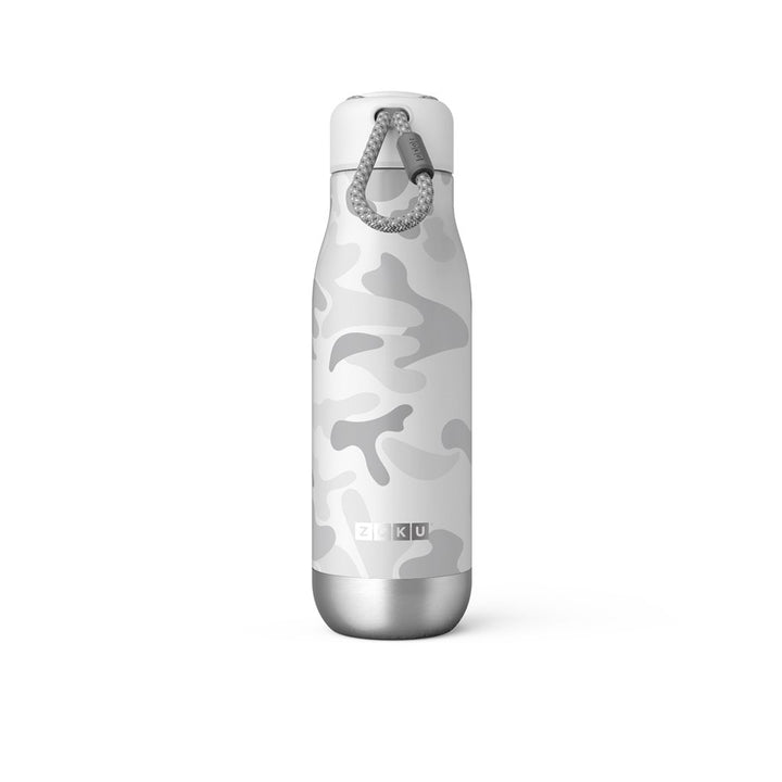 Zoku Stainless Bottle 500ML - White Camo - Dapper Mr Bear - www.dappermrbear.com - NZ